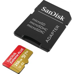 Sandisk 256GB microSDXC Extreme Plus Class 10 U3 A2 C10 V30 + adapterrel