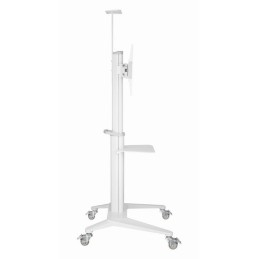 Gembird TVS-70T-02-W Aluminum TV floor stand with caster wheels 37"-70" White