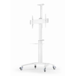 Gembird TVS-70T-02-W Aluminum TV floor stand with caster wheels 37"-70" White