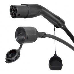 Gembird Type 2 (m) to Schuko (f) Adapter cable 0,5m Black