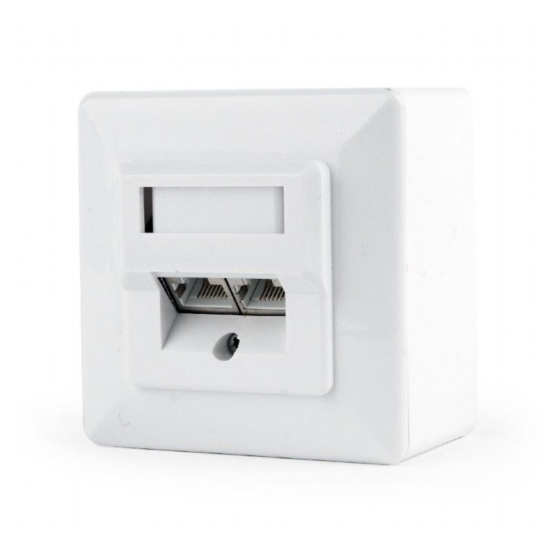 Gembird CAT6 STP 2-port wall mount face plate