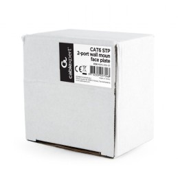 Gembird CAT6 STP 2-port wall mount face plate