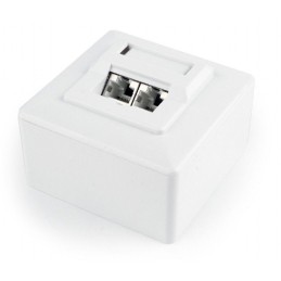 Gembird CAT6 STP 2-port wall mount face plate