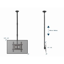 Gembird CM-70ST-01 Full-motion TV ceiling mount 32”-70” Black