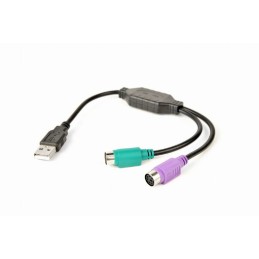Gembird USB to PS/2 Converter Cable 0,3m Black