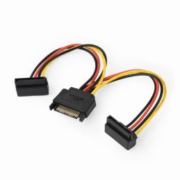 Gembird CC-SATAM2F-02 cable power SATA 15 pin - 2x SATA HDD angled connectors 0,15m
