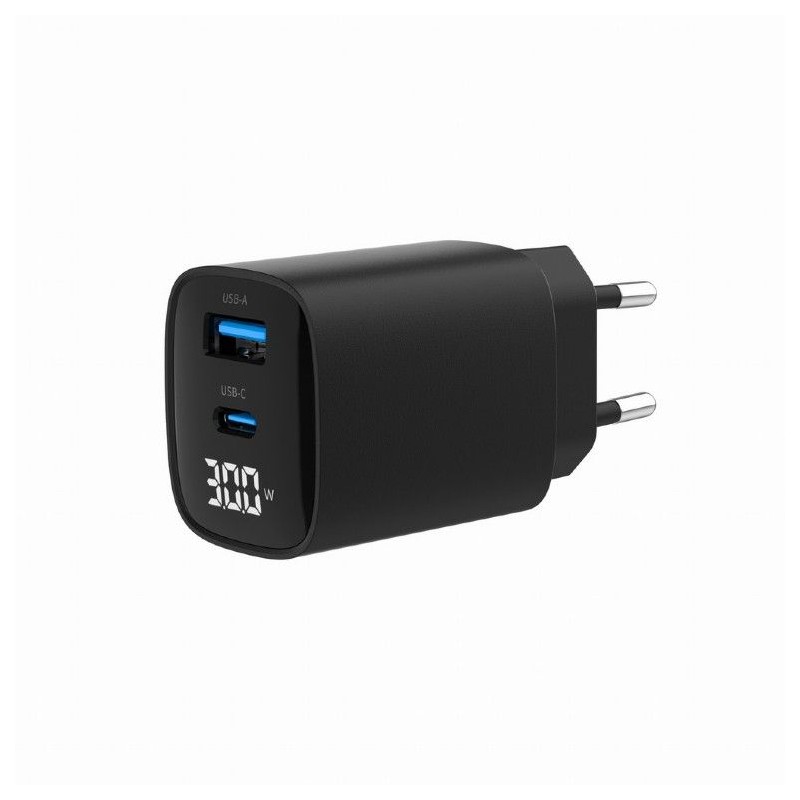 Gembird 2-Port 30W USB Fast Charger Black