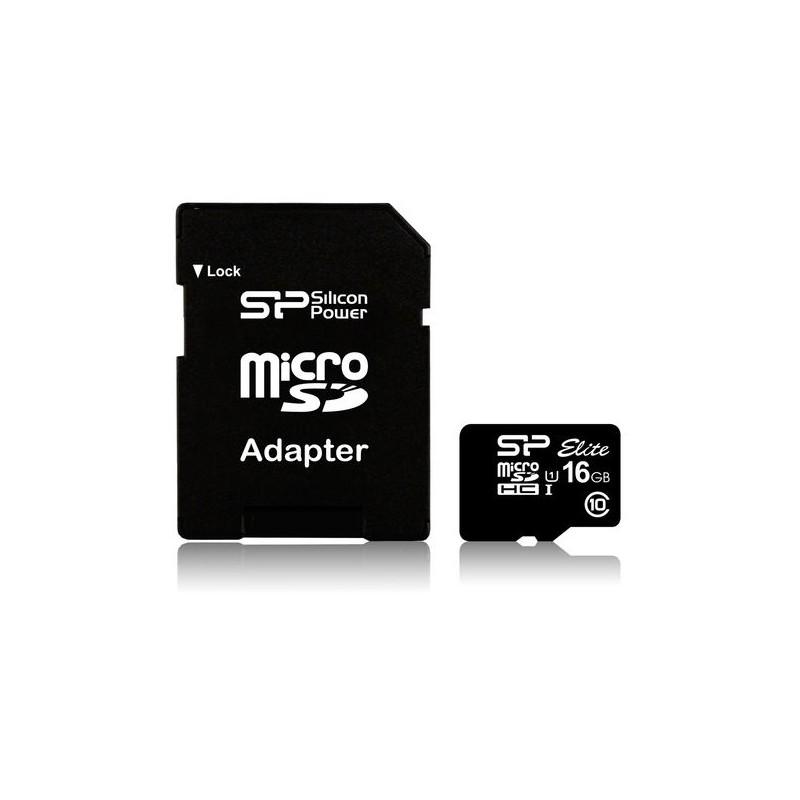Silicon Power 16GB microSDHC Elite Class 10 UHS-I + adapterrel