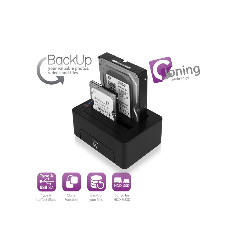 Ewent USB3.1 Dual Dockingstation