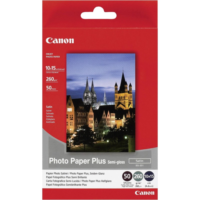 Canon SG-201S félfényes eredeti fotópapír (10x15cm, 50 lap, 260gr, 1686B015)