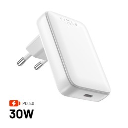 FIXED Slim USB-C úti töltő GaN PD 30W-os fehér