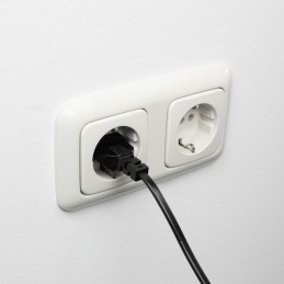 ACT Powercord Euro male - C7 female (angled left/right) 1m Black