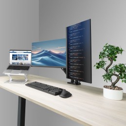 ACT AC8314 Gas Spring Dual Monitor Arm 17"-35" Black