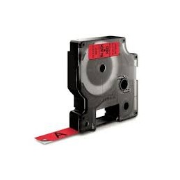 Dymo 45017 piros alapon fekete eredeti feliratozó szalag (87720570)