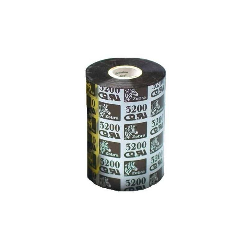 Zebra 3200 fekete eredeti viaszos/gyantás címkeszalag csomag (6db, 102mm x 450m, 03200BK10245)