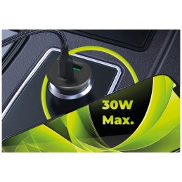 Mobile Origin 30W Super Car Charger CA19 - USB-C, USB-A Black