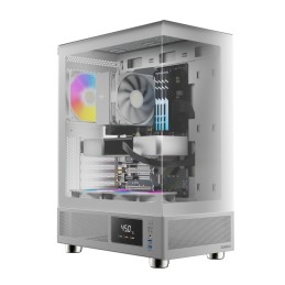 Gamdias Atlas E1 ARGB Tempered Glass White