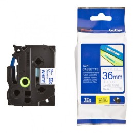 Brother TZE-263 fehér alapon kék eredeti feliratozó szalag (36mm x 8m)