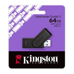 Kingston 64GB DataTraveler Exodia S USB3.2 Black