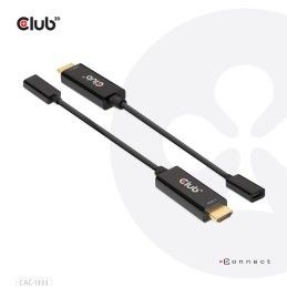 Club3D HDMI to USB Type-C adapter cable Black
