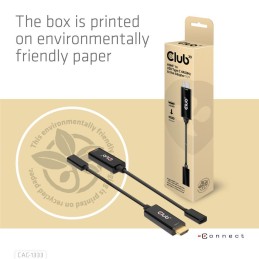 Club3D HDMI to USB Type-C adapter cable Black