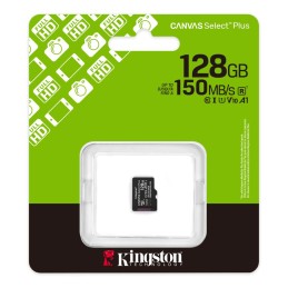 Kingston 128GB microSDXC Canvas Select Plus Gen3 Class 10 UHS-1 A1 V10 adapter nélkül