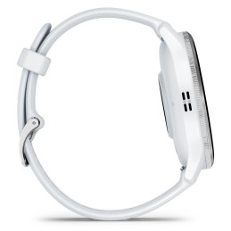 Garmin Venu 3 Silver Stainless Steel Bezel with Whitestone Case and Silicone Band