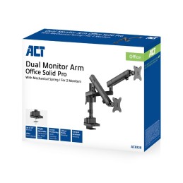 ACT AC8328 Dual monitor arm office solid pro, with mechanical spring