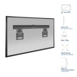 ACT Fixed TV Wall Mount 37"-80" Black