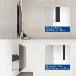 ACT Full motion TV Wall Mount ultra slim 43"-90" Black