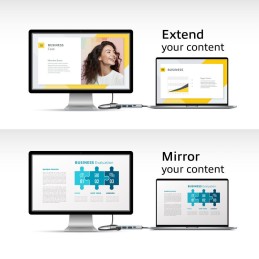 ACT AC7091 USB-C 4K docking station for 1 HDMI Adapter Silver