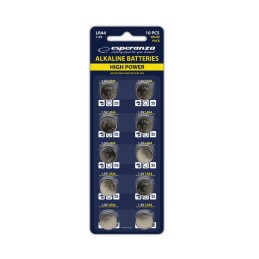 Esperanza LR44 Alkáli Gombelem 10db/csomag