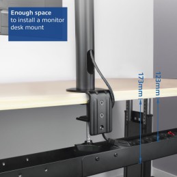 ACT AC8376 Under Desk Extendable Cable Management Tray with Clamp Mount