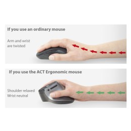 ACT A5155 Ergonomic Wireless Bluetooth Mouse Black