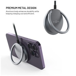 FIXED Wireless töltő Magsafe támogatással, szürke