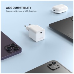 FIXED mini USB-C GaN töltő 65W fehér