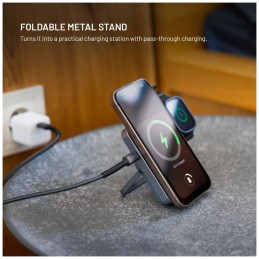 FIXED MagZen 5 5000mAh PowerBank állvánnyal szürke