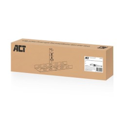 ACT Under-desk cable management tray with clamp mount 40cm Black