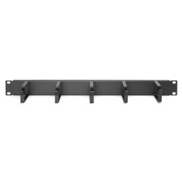Digitus DN-97602 Cable routing panel with cable routing brackets for 483 mm (19") cabinets 1U Black