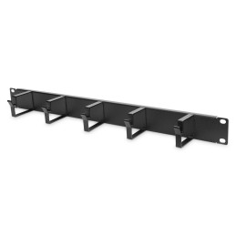 Digitus DN-97602 Cable routing panel with cable routing brackets for 483 mm (19") cabinets 1U Black