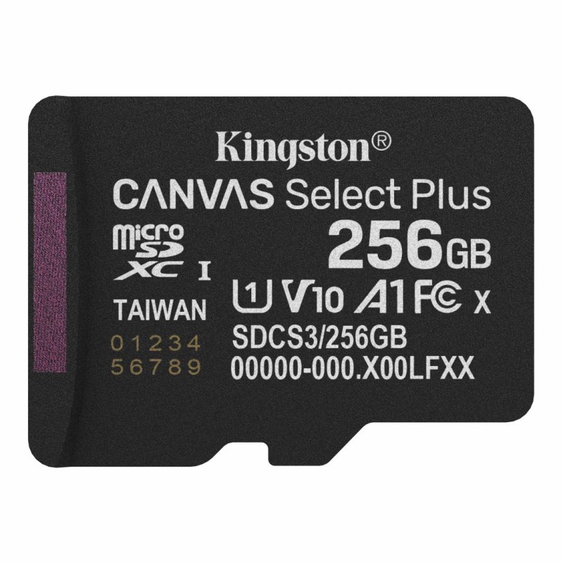 Kingston 256GB microSDXC Canvas Select Plus Gen3 Class 10 UHS-1 A1 V10 adapter nélkül