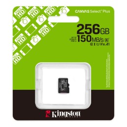 Kingston 256GB microSDXC Canvas Select Plus Gen3 Class 10 UHS-1 A1 V10 adapter nélkül