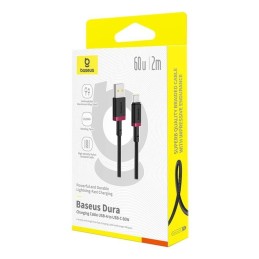 Baseus Dura Series 60W USB Type-A to Type-C Fast Charging cable 2m Black/Red