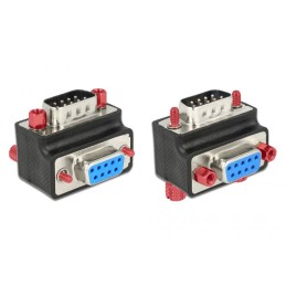 DeLock D-Sub 9 pin male  female 90° angled Nut and Screw changeable Adapter