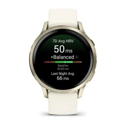 Garmin Venu 4 41mm Lunar Gold with Bone Silicone Band