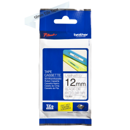 Brother TZE-M31 matt átlátszó alapon fekete eredeti feliratozó szalag (12mm x 8m)