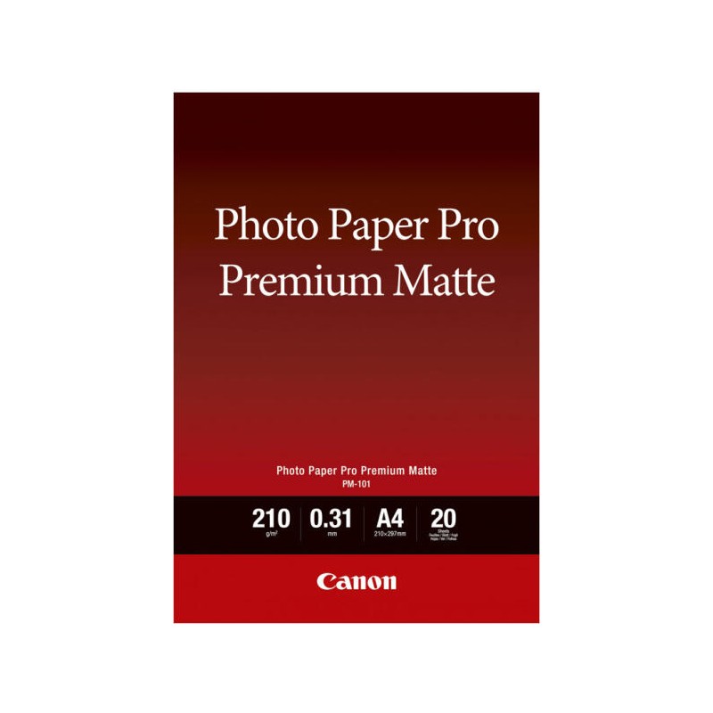 Canon PM-101 Prémium Matt eredeti fotópapír (A/4, 20lap, 210g, 8657B005)