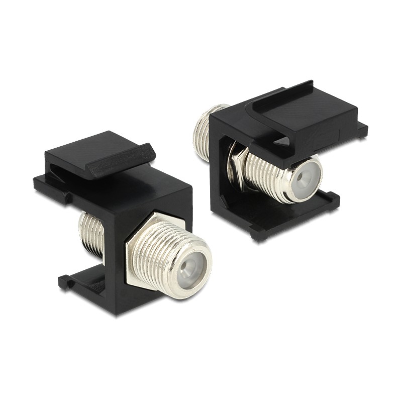 DeLock Keystone module F female  F female Black