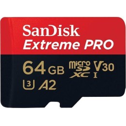 Sandisk 64GB microSDXC Extreme Pro Class 10 UHS-I A2 C10 V30 + adapterrel