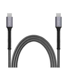 FIXED Armor USB-C/USB-C táp és adatkábel, PD 3.1 támogatás, 240W (48V, 5A), 2m, sötétszürke